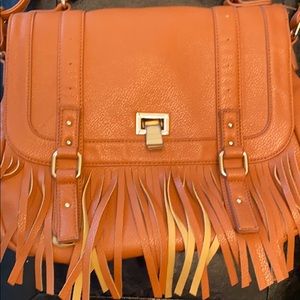 Butter brown faux leather bag